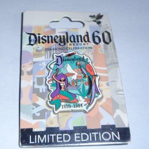 DISNEYLAND 60TH DIAMOND CELEBRATION 1955-1964 MERMAID LAGOON TIKI LE DISNEY PIN